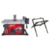Milwaukee 2736-20-48-08-0561 M18 FUEL ONE-KEY 18-Volt Lithium-Ion Brushless Cordless 8-1/4 in. Table Saw W/ Table Saw Stand (Tool Only)