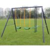 Tidoin AOK-YDW1-517 119 in. W x 74 in. D x 73 in. H Multi-Colored A-Frame Metal Multi-Person Swing Set