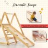 TIRAMISUBEST WFXY297446AAK 4-in-1 Natural Indoor Kids Playset with Climb Ramp, Swing and Slide