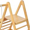 TIRAMISUBEST WFXY297446AAK 4-in-1 Natural Indoor Kids Playset with Climb Ramp, Swing and Slide