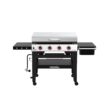 Nexgrill 720-1058 Daytona 4-Burner 36 in. Propane Gas Griddle in Black with Stainless Steel Lid