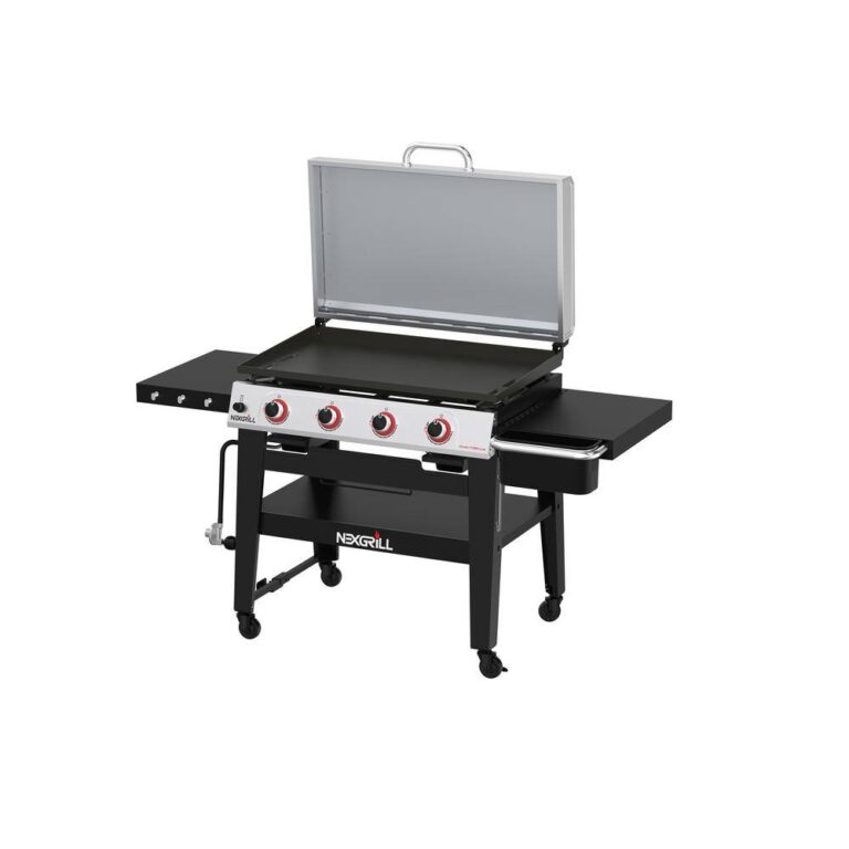 Nexgrill 720-1058 Daytona 4-Burner 36 in. Propane Gas Griddle in Black ...