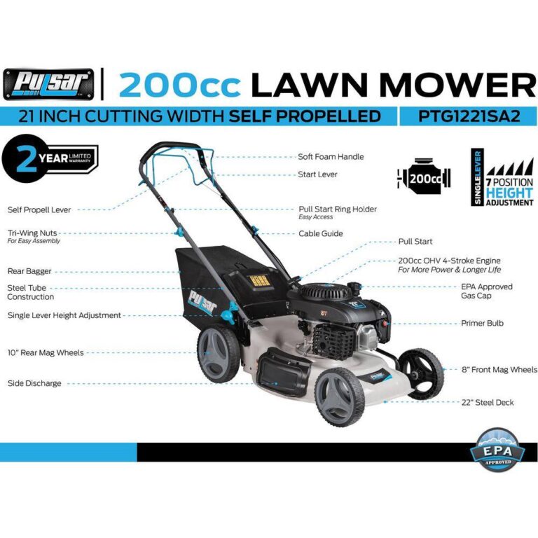 Pulsar PTG1221SA2 21 in. 200 cc Gas Recoil Start, Walk Behind Push