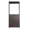 Klair Living Monica-C Monica 32 in. W Rustic Gray Wood Closet System Walk-in Closet With 3-Drawers