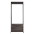 Klair Living Monica-F Monica 32 in. W Rustic Gray Wood Closet System Walk-in Closet with 1-Drawer
