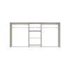 Closet Evolution GR52 Hanging 60 in. W - 96 in. W Rustic Grey Wood Closet System