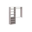Closet Evolution GR63 Premium 36 in. W . - 60 in. W Rustic Grey Wood Closet System