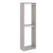 SimplyNeu SNT1-CG 14 in. W D x 25.375 in. W x 84 in. H Seashore Grey Double Hanging Tower Wood Closet System