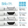 Brio CLPOU720UVRO4X 700 Series Moderna 4-Stage Filtration Reverse Osmosis Touchless Bottleless POU Tri-Temperature Water Cooler Dispenser