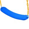 LN20232334 Metal Outdoor Swing Set with Climbing Ladder in Blue