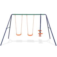 TIRAMISUBEST DXY0102HEVHDA Outdoor Steel Swing Set with 4 seats