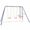 TIRAMISUBEST DXY0102HEVHDA Outdoor Steel Swing Set with 4 seats
