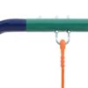 TIRAMISUBEST DXY0102HHRXG8-C Outdoor Steel Swing Set with Gymnastic Rings and 4 Seats