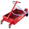 VEVOR Oil Drain Pan 20 Gal. Low Profile Oil Change Pan Tank Large Capacity with Pump Hose Swivel Casters Wheels for Car