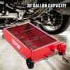 VEVOR Oil Drain Pan 20 Gal. Low Profile Oil Change Pan Tank Large Capacity with Pump Hose Swivel Casters Wheels for Car