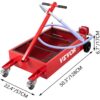 VEVOR Oil Drain Pan 20 Gal. Low Profile Oil Change Pan Tank Large Capacity with Pump Hose Swivel Casters Wheels for Car