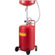 VEVOR QCPJLBHDYF20UAJ6WV0 Waste Oil Drain Tank 20 Gal. Portable Oil Drain Change Air Operated Fluid Fuel with Wheel for Easy Oil Removal