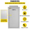 VEVOR CTGXHGLJG00000001V0 13.6 in. W x 26 in. H x 19.3 in. D Lower Sliding Rails Stainless Steel Outdoor Kitchen Trash Drawer with Handle VEVOR CTGXHGLJG00000001V0 13.6 in. W x 26 in. H x 19.3 in. D Lower Sliding Rails Stainless Steel Outdoor Kitchen Trash Drawer with Handle