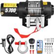 VEVOR DDJPBGSZL5500R0CSV9 Electric Winch 5700 lbs. CAP Truck Winch 42.6 ft. Steel Cable 12-Volt Winch for Towing Off Road SUV Truck Car Trailer