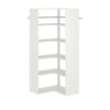 Closet Evolution WH31 30 in. W White Corner Wood Closet System