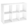 ClosetMaid 4568 30 in. H x 43.82 in. W x 13.50 in. D White Wood Large 6- Cube Organizer