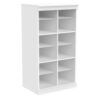ClosetMaid 456000 21.39 in. W White Modular Storage Stackable Wood Closet System 12-Shelf Unit with Dividers