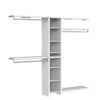 ClosetMaid 53016 Impressions Basic 48 in. W - 112 in. W White Wood Closet System