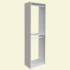 SimplyNeu SNT1-WH 14 in. D x 25.375 in. W x 84 in. H White Double Hanging Tower Wood Closet System Kit