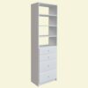 SimplyNeu SNT5-WH 84 in. H x 25.375 in. W White Drawer and Shelving Tower Kit