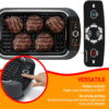 Indoor Smokeless Grill, Techwood 1500W Electric Grill with Tempered Glass Lid, Electric Portable Korean BBQ Grill, Dual Removable Griddle & Grill Plates, Dishwasher-Safe, Gray