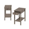 Furinno Classic Rectangular Side Table with Drawer, Set of 2, Rustic Oak Furinno Classic Rectangular Side Table with Drawer, Set of 2, Rustic Oak