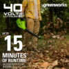 Greenworks 40V 135 CFM Cordless Leaf Blower/Sweeper, Battery Not Included, 24282