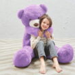 MorisMos Giant Teddy Bear 4ft Stuffed Animal Plush Toy, Lavender