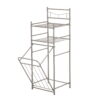 Mainstays 2 Shelves 10 lb Capacity Steel Storage Shelf Unit with Hamper, Satin Nickel Finish