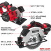 PowerSmart 20V 6-1/2 inch Cordless Circular Saw with 4.0Ah Battery and Fast Charger