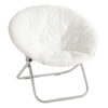 Mainstays Faux Fur Saucer™ Chair, White