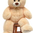 MorisMos Giant Teddy Bear 35.4'' Soft Stuffed Animal Big Bear Plush Toy, Beige