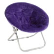 Mainstays Faux Fur Folding Chair, Purple