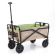 Seina 150lb Capacity Folding Steel Outdoor Utility Wagon Cart, Khaki/Green
