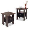 Furinno Petite End Table - Set of 2, Espresso Furinno Petite End Table - Set of 2, Espresso