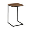 Mainstays C-Shape Metal End Table, Canyon Walnut Finish
