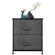 Zimtown Nightstand with 2 Drawers - Bedside Furniture & Accent End Table Chest Gray