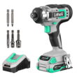 Litheli 1/4″ 20V Cordless Impact Driver, 1150 In-lbs Torque with 2.0 Ah Battery & Charger