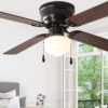 Mainstays 42 inch Hugger Indoor Ceiling Fan with Light Kit, Black, 4 Blades, Reverse Airflow Mainstays 42 inch Hugger Indoor Ceiling Fan with Light Kit, Black, 4 Blades, Reverse Airflow