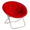 Mainstays Faux Fur Saucer™ Chair, Red