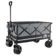 Maxwell Outdoors Folding Camping Wagon with More Silence Wheels, Black