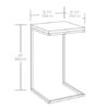 Mainstays C-Shape Metal End Table, Canyon Walnut Finish
