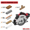 PowerSmart 20V 6-1/2 inch Cordless Circular Saw with 4.0Ah Battery and Fast Charger