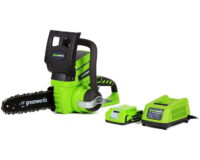 Greenworks 24V 10" Cordless Chainsaw with 2.0 Ah Battery and Charger, 20362
