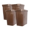 Mainstays 7.6 gal Plastic Kitchen Trash Can, Brown, 4 Pack